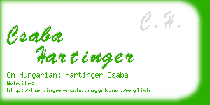 csaba hartinger business card